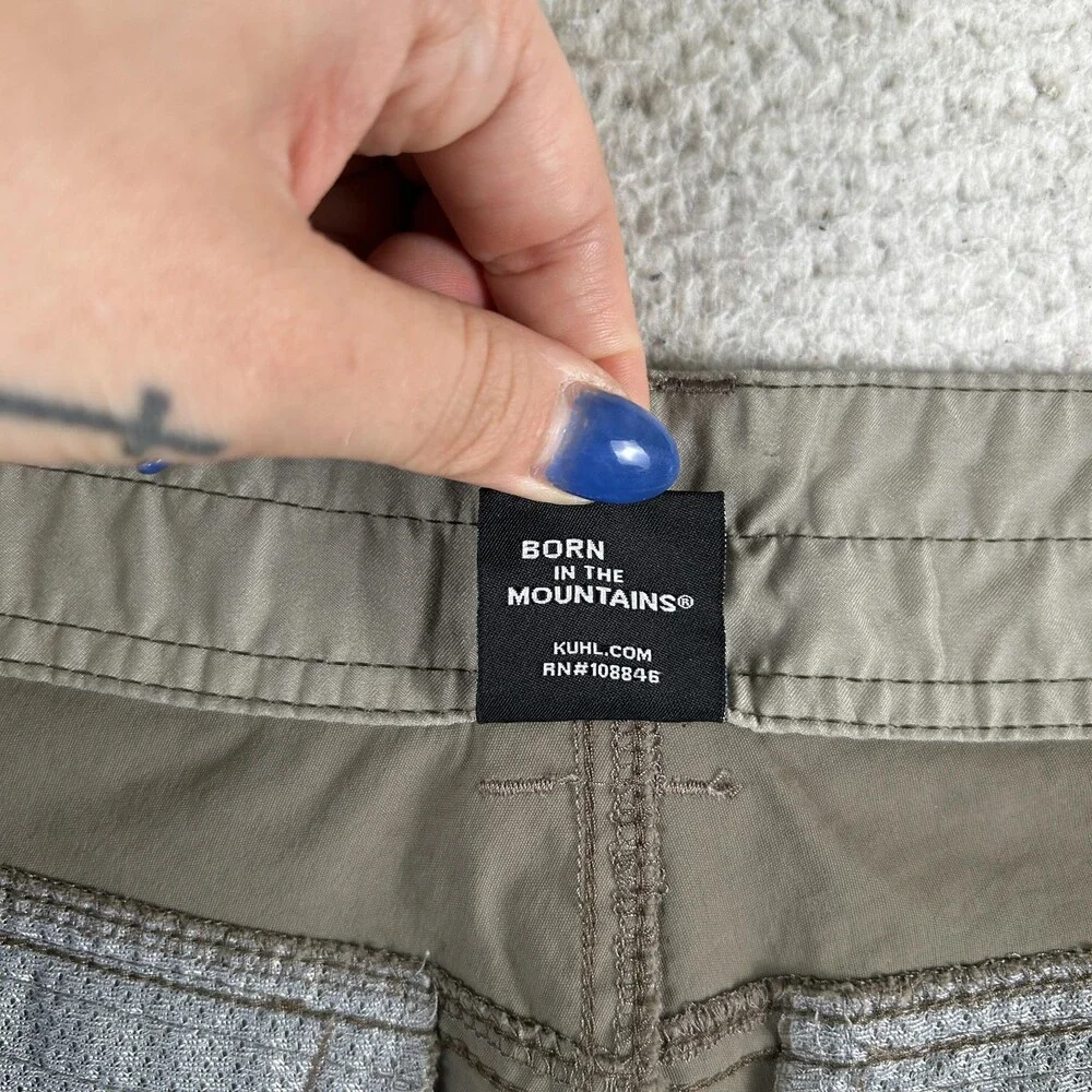 Kuhl Pants Mens 35x29 Slax Stretch Lightweight Hiking Outdoor Zip Pocket Khakis